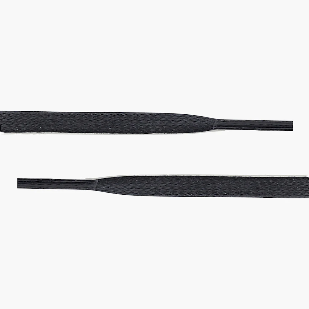 Flat Waxed Cotton Laces | Black - Image 3