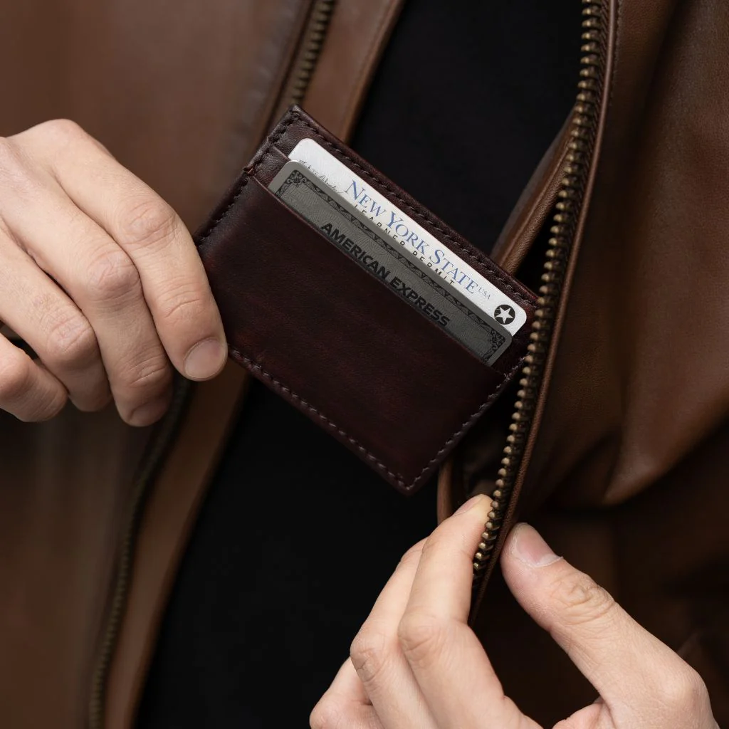 Leather Card Holder | Brown - Image 6