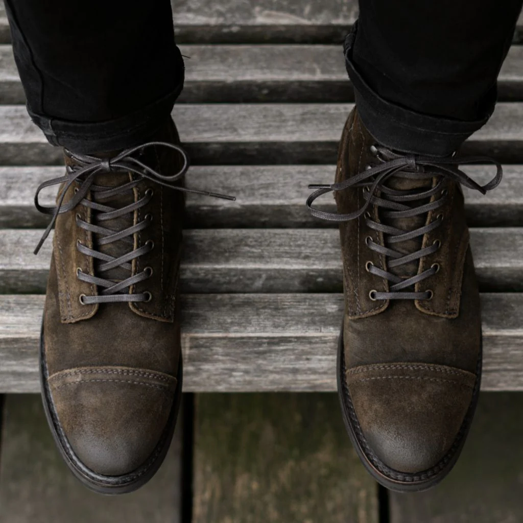 Captain | Dark Olive Suede - Image 6